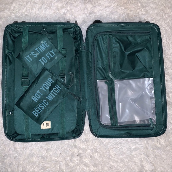 BÉIS The Small carry on roller in wicked green - Picture 3 of 9